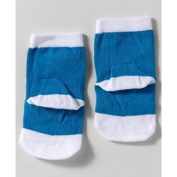 Cute Walk by Babyhug Knit Ankle Length Anti-Bacterial Socks with Animal Design Pack of 3 - Blue