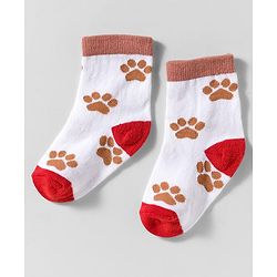 Cute Walk by Babyhug Knit Ankle Length Anti-Bacterial Socks with Stripes & Animal Design Pack of 3 - White & Navy Blue