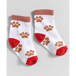 Cute Walk by Babyhug Knit Ankle Length Anti-Bacterial Socks with Stripes & Animal Design Pack of 3 - White & Navy Blue