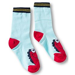Cute Walk by Babyhug Knit Ankle Length Anti Bacterial Socks With Text Design Pack Of 3 - Navy Blue Aqua & White