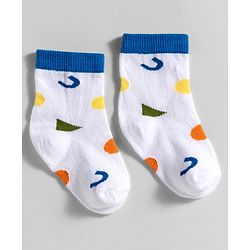 Cute Walk by Babyhug Knit Ankle Length Anti Bacterial Socks With Stripes Design Pack Of 3 - Orange & White