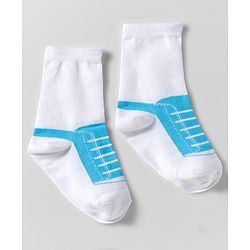 Cute Walk by Babyhug Knit Ankle Length Anti Bacterial Socks With Shoe Design Pack of 3 - Multicolor