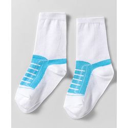 Cute Walk by Babyhug Knit Ankle Length Anti Bacterial Socks With Shoe Design Pack of 3 - Multicolor