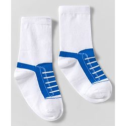 Cute Walk by Babyhug Knit Ankle Length Anti Bacterial Socks With Shoe Design Pack of 3 - Multicolor