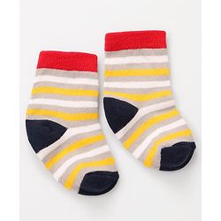 Cute Walk by Babyhug Knit Ankle Length Anti Bacterial Socks With Dino Design Pack of 3 - Multicolor