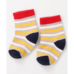 Cute Walk by Babyhug Knit Ankle Length Anti Bacterial Socks With Dino Design Pack of 3 - Multicolor