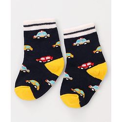 Cute Walk by Babyhug Knit Ankle Length Anti Bacterial Socks With Dino Design Pack of 3 - Multicolor