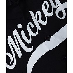 Babyhug Disney Poplin Woven Half Sleeves Shirt With Mickey Mouse Print - Black