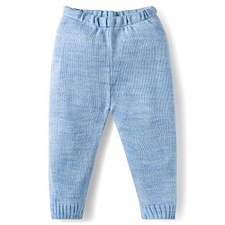 Babyhug Knitted Full Sleeves Sweater Set With Cable Knit Design - Light Blue