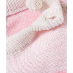 Babyhug Knitted Full Sleeves Sweater Set With Heart Design - Pink