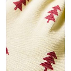 Babyhug 100% Cotton Mittens & Booties Set With Tree Print - Beige