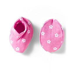 Babyhug 100% Cotton Mittens & Booties Set With Floral Print - Pink