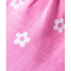 Babyhug 100% Cotton Mittens & Booties Set With Floral Print - Pink