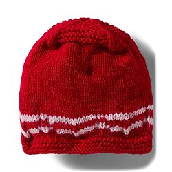 Babyhug Hand Knit Woollen Cap and Bootie Set Red - Diameter 11 cm