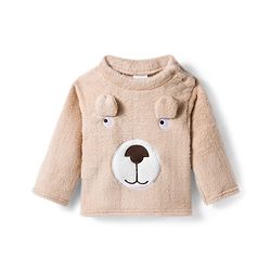 Babyhug Cotton Knit Full Sleeves Night Suit With Animal Applique - Peach