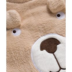 Babyhug Cotton Knit Full Sleeves Night Suit With Animal Applique - Peach