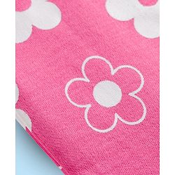 Babyhug Cotton Knit Full Length Diaper Leggings With Floral Print Pack Of 3 - Pink Yellow & White