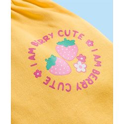 Babyhug Cotton Knit Full Length Diaper Leggings With Floral Print Pack Of 3 - Pink Yellow & White