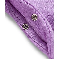 Babyhug Cotton Knit Full Sleeves Front Open Winter Wear Quilted Romper with Heart & Bunny Detailing - Lavender