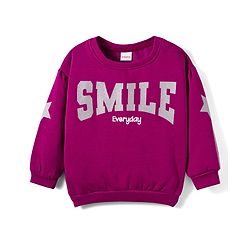 Babyhug Fleece Knit Full Sleeves Premium Heavy Gauge Warm Fleece Fabric Sweatshirt With Smile Print - Purple