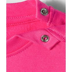 Babyhug Terry Knit Full Sleeves Sweatshirt with Bear Embroidery - Pink