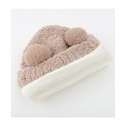 Babyhug Knitted Solid Woollen Cap With Pom Pom Tan - Diameter 12.5 cm