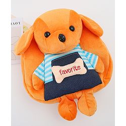 Babyhug Fashion Doggy Applique Backpack - Light Brown