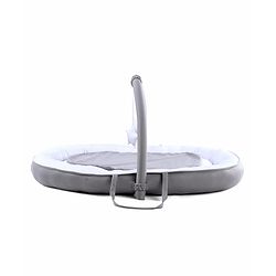 Babyhug 2-in-1 Premium Snuggle Nest with Mosquito Net & Diaper Changing Mat  White & Grey| for 012 Months Babies| Soft Breathable Fabric| Portable Baby Bed| New Born Gifting Option