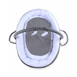 Babyhug 2-in-1 Premium Snuggle Nest with Mosquito Net & Diaper Changing Mat  White & Grey| for 012 Months Babies| Soft Breathable Fabric| Portable Baby Bed| New Born Gifting Option