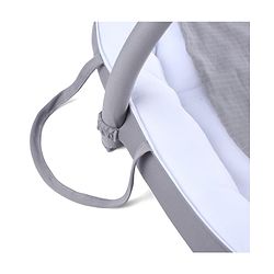 Babyhug 2-in-1 Premium Snuggle Nest with Mosquito Net & Diaper Changing Mat  White & Grey| for 012 Months Babies| Soft Breathable Fabric| Portable Baby Bed| New Born Gifting Option