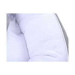 Babyhug 2-in-1 Premium Snuggle Nest with Mosquito Net & Diaper Changing Mat  White & Grey| for 012 Months Babies| Soft Breathable Fabric| Portable Baby Bed| New Born Gifting Option