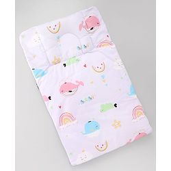 Babyhug Premium Sleeping Bag with Ultra Soft Bubble Lining Car Print - Blue| 100% Cotton| for 0-9 Months| Ultra Soft Lining| Smooth Zipper| All Season| Breathable & Cozy| Use as Carry Nest Mattress