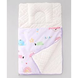 Babyhug Premium Sleeping Bag with Ultra Soft Bubble Lining Car Print - Blue| 100% Cotton| for 0-9 Months| Ultra Soft Lining| Smooth Zipper| All Season| Breathable & Cozy| Use as Carry Nest Mattress