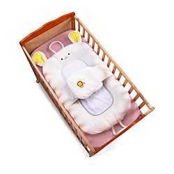 Babyhug Cozy Bubble Fabric Wraparound Sleep Nest for Newborns with Diaper Changing Mat - White| for 0 to 12 months| Soft Breathable Material| Supportive Base| Machine Washable| New Born Gifting Option