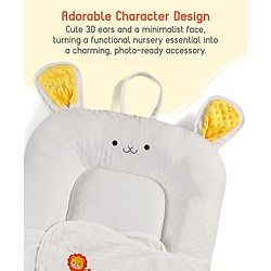Babyhug Cozy Bubble Fabric Wraparound Sleep Nest for Newborns with Diaper Changing Mat - White| for 0 to 12 months| Soft Breathable Material| Supportive Base| Machine Washable| New Born Gifting Option