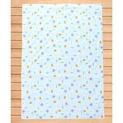 Babyhug Reversible Muslin Baby Blanket with Bubble Fabric Bear Bee Print - Green| New Born & Toddler Gifting| Machine Washable| Baby Safe| Travel Friendly| 0 - 12 Months