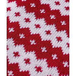 Babyhug Knitted Full Raglan Sleeves Design Sweater Set - Red & White