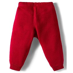 Babyhug Knitted Full Raglan Sleeves Design Sweater Set - Red & White