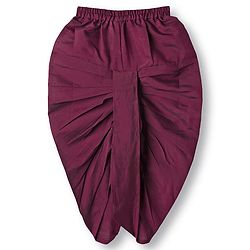 Babyhug Cotton Blend Full Sleeves Kurta Dhoti Set with Foil Floral & Elephant Print - Maroon