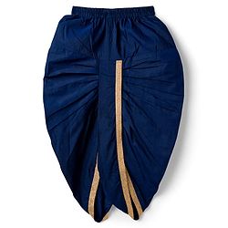 Babyhug Rayon Woven Full Sleeves Kurta Dhoti & Floral Printed Jacket Set - Blue