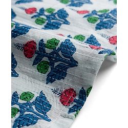 Babyhug Cambric Full Sleeves Floral Printed Kurta Dhoti Set - White