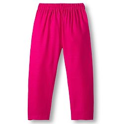Babyhug Cambric Full Sleeves Kurta Pajama Set with Jacket & Floral Print - Fuchsia