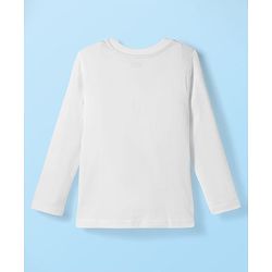 Babyhug 100% Cotton Knit Full Sleeves T-Shirt with Dino & Explore Text Print - White