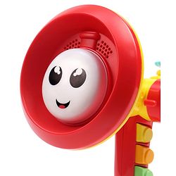 Babyhug Interactive Musical Trumpet Toy with Flashing Lights & Music - Red & Yellow| Learning Toy for Toddlers| Battery Operated | BIS Certified| Toy for 12+ Months Boys & Girls| Gifting Option
