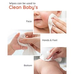 Babyhug Pro Sensitive pH 5.5 Peach Milk Bamboo Wipes - 72 Wipes