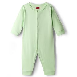 Babyhug 100% Cotton Interlock Knit Solid Colour Romper - Green