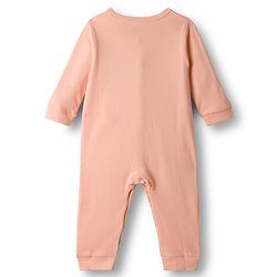 Babyhug 100% Cotton Interlock Knit Full Sleeves Solid Colour Romper - Orange