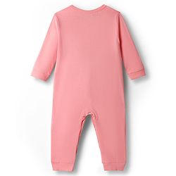 Babyhug 100% Cotton Knit Full Sleeves Solid Color Romper - Pink