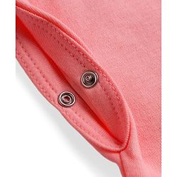 Babyhug 100% Cotton Knit Full Sleeves Solid Color Romper - Pink