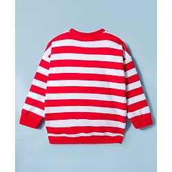 Babyhug Disney Terry Knit Full Sleeves Sweatshirts With Winnie The Pooh Graphics Pack of 2 - Red & White
